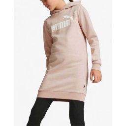 PUMA Essentials Logo Hooded Dress Pink
