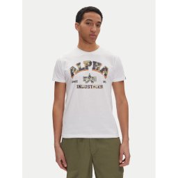 Alpha Industries Тишърт Small Logo 146511 Бял Regular Fit
