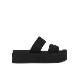 Calvin Klein Jeans Чехли Flatform Sandal Webbing In YW0YW01789 Черен