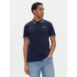Fila Тениска с яка и копчета Lubeek FAM0898 Тъмносин Regular Fit