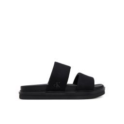 Calvin Klein Jeans Чехли Flat Molded Dbl Bar Sandal Cv YM0YM01222 Черен