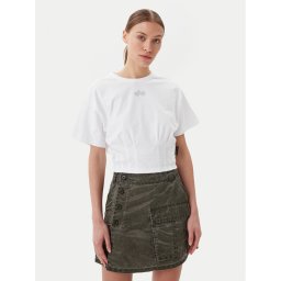 Alpha Industries Тишърт Waisted 148070 Бял Regular Fit