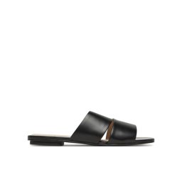 Calvin Klein Чехли Flat Slide - Lth 2 Straps HW0HW02365 Черен