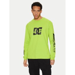 DC Shoes Тениска с дълъг ръкав Drivers Club ADYZT05406 Зелен Standard Fit