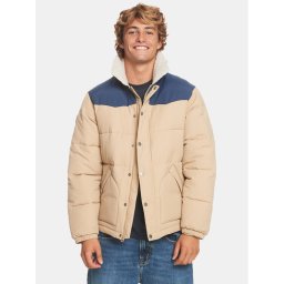 Quiksilver Пухено яке The Puffer Jckt EQYJK03981 Бежов Regular Fit