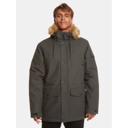 Quiksilver Зимно яке Long Trip Jckt EQYJK03988 Сив Regular Fit