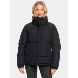 Roxy Пухено яке Winter Rebel Jk Otlr ERJJK03556 Черен Regular Fit