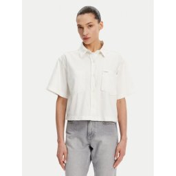 Guess Jeans Риза W5GH0F D5NW1 Бял Regular Fit