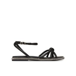 Guess Сандали FLJSLO LEA03 Черен