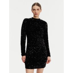 DKNY Коктейлна рокля P4ID6XQY Черен Regular Fit