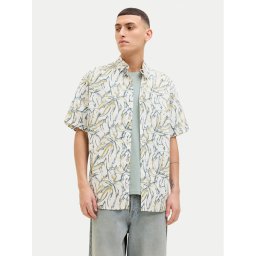 Jack & Jones Риза Joshua 12271089 Екрю Wide Fit