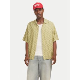 Jack & Jones Риза Marshall 12271103 Жълт Wide Fit