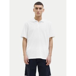 Jack & Jones Тениска с яка и копчета Kane 12270150 Бял Regular Fit