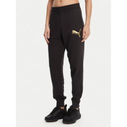 Puma Долнище анцуг Ess Metallic 684999 Черен Regular Fit