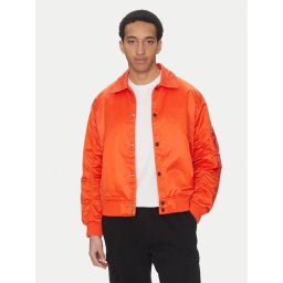 Alpha Industries Яке бомбър Coach Logo 156145 Оранжев Regular Fit