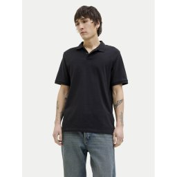 Jack & Jones Тениска с яка и копчета Kane 12270150 Черен Regular Fit