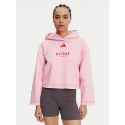 adidas Суитшърт ALL SZN Graphic JJ4519 Розов Loose Fit