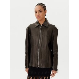 Patrizia Pepe Кожено яке 8O0160 L143 K103 Черен Regular Fit