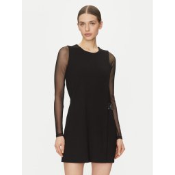 DKNY Коктейлна рокля DD4JBD29 Черен Regular Fit