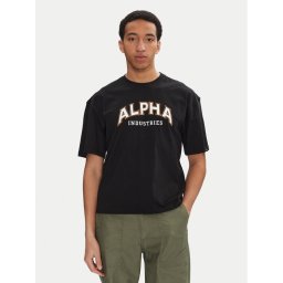 Alpha Industries Тишърт College 146501 Черен Relaxed Fit