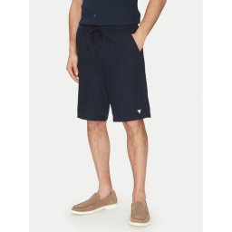Guess Шорти от плат F5GD00 WH4J0 Тъмносин Regular Fit