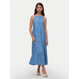 Vero Moda Лятна рокля Fleur 10326075 Син Loose Fit