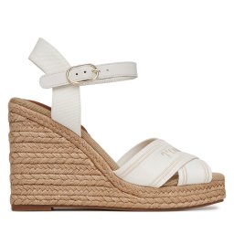Еспадрили Tommy Hilfiger Tommy Hilfiger Espad High Wedge FW0FW08668 Екрю
