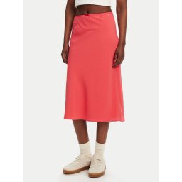Tommy Jeans Миди пола Tjw Midi Aop Skirt DW0DW20272 Коралов Regular Fit