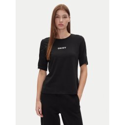 DKNY Тишърт P4JHBRJQ Черен Regular Fit