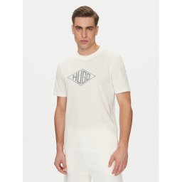 HUGO Тишърт Dalendi 50534934 Екрю Regular Fit