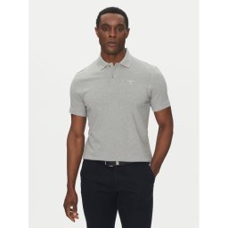 Barbour Тениска с яка и копчета Original Sports MML0358GY52 Сив Tailored Fit