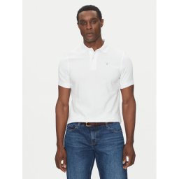 Barbour Тениска с яка и копчета Original Sports MML0358WH11 Бял Tailored Fit