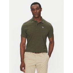 Barbour Тениска с яка и копчета Original Sports MML0358OL71 Зелен Tailored Fit