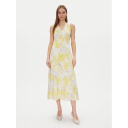 Calvin Klein Лятна рокля Print Abstract Ecovero Vn Dress LV044B059G Жълт Regular Fit