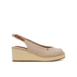 Tommy Hilfiger Сандали Flag Mid Wedge Espad Slingback FW0FW08595 Бежов