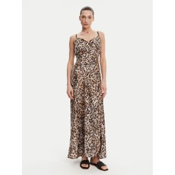 Guess Официална рокля W5GT10 WF1T2 Кафяв Slim Fit