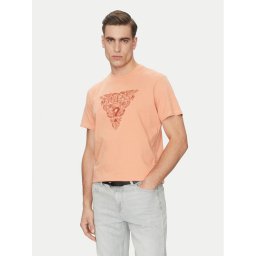 Guess Тишърт M5GI16 K8FQ4 Оранжев Regular Fit