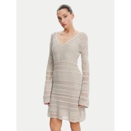 Guess Плетена рокля W5GK48 Z3E22 Сив Slim Fit