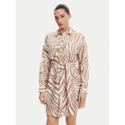 Marciano Guess Рокля тип риза 5GGK41 7314A Бежов Regular Fit