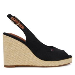 Еспадрили Tommy Hilfiger Flag High Wedge Espad Slingback FW0FW08597 Черен