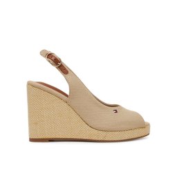 Tommy Hilfiger Еспадрили Flag High Wedge Espad Slingback FW0FW08597 Бежов