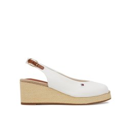 Tommy Hilfiger Еспадрили Flag Mid Wedge Espad Slingback FW0FW08595 Бял