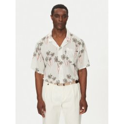 Tommy Hilfiger Риза Bowling Shirt Print UM0UM03227 Бежов Regular Fit