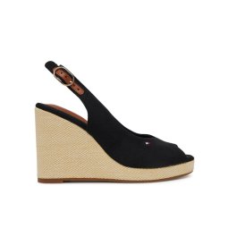 Tommy Hilfiger Еспадрили Flag High Wedge Espad Slingback FW0FW08597 Черен