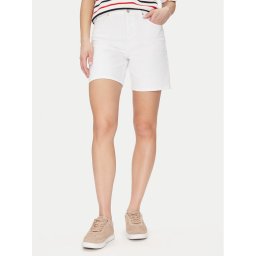 Tommy Hilfiger Дънкови шорти Dnm Straight Short Rw White WW0WW45924 Бял Regular Fit