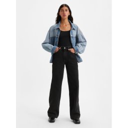 Levi's® Дънки Ribcage A6081-0001 Черен Wide Leg