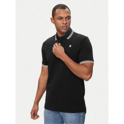 G-Star Raw Тениска с яка и копчета Dunda D17127-5864 Черен Slim Fit