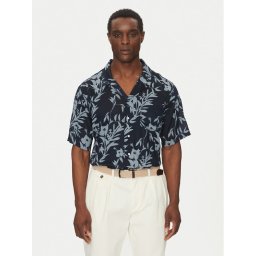 Tommy Hilfiger Риза Bowling Shirt Print UM0UM03227 Тъмносин Regular Fit