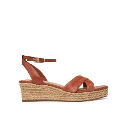 Tommy Hilfiger Еспадрили Leather & Suede Mid Wedge Espad FW0FW08804 Кафяв