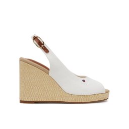 Tommy Hilfiger Еспадрили Flag High Wedge Espad Slingback FW0FW08597 Бял